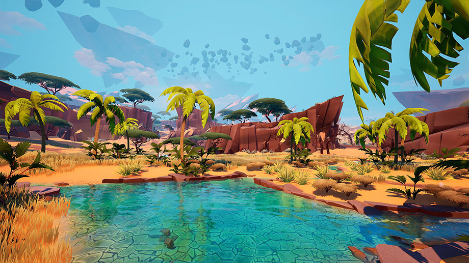 In-game screenshot, before and after