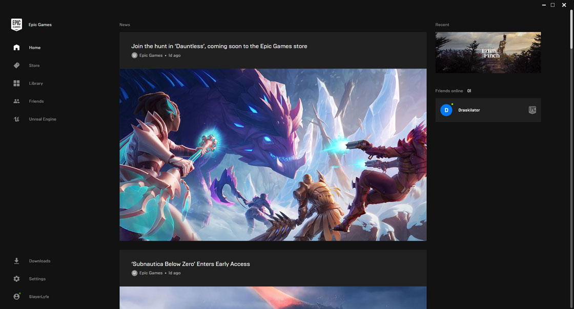 Epic Games store