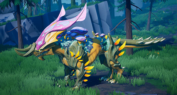 The evolution from Sporestruck Embermane (left) to Fenroar (right)